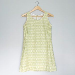 1960s Lime Green Lace Shift Dress